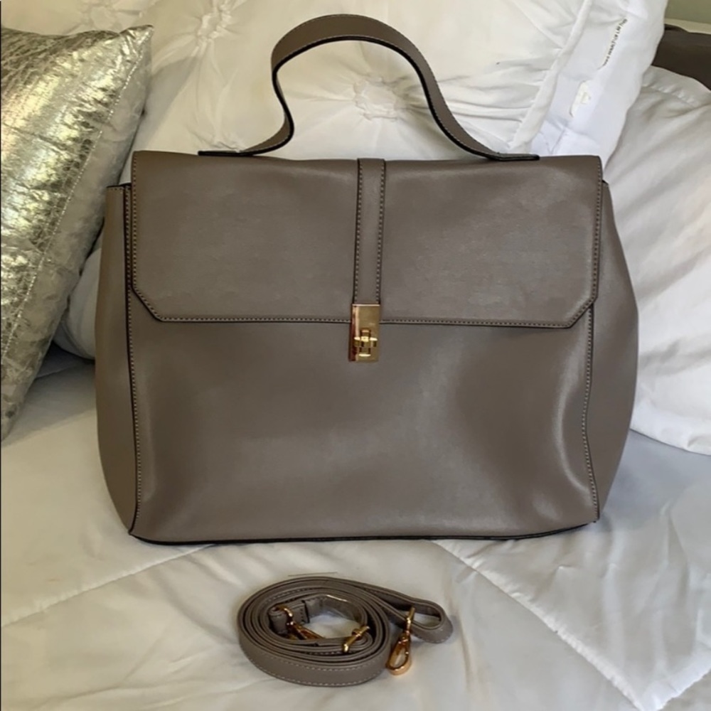A New Day Memento Satchel Purse Bag With Padded Laptop Section